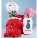 Christmas Outfit, Santa Hat, & Bib Personalized Baby Gift-boy