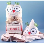 It's a Hoot Hooded Towel Personalized Baby Gift