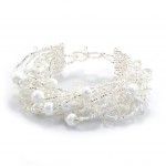 Beach Ball Bracelet Silver White - Lucias Imports (J)