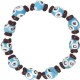 Hand Painted Recycled Glass Bracelet Blue - Global Mamas