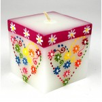Hand Painted Candle - Cube - Mamako Design - Nobunto