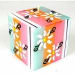 Hand Painted Candle - Cube - Imbali Design - Nobunto