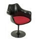 Fine Mod Imports Flower Arm Chair, Black, Red