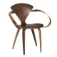 Fine Mod Imports Wooden Arm Chair, Walnut