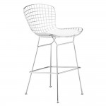 Fine Mod Imports Wire Bar Height Chair, White