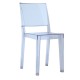 Fine Mod Imports Clear Square Side Chair, Clear
