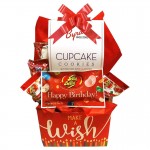 Birthday Gift Basket with Cookies and Candy for Adults and Kids