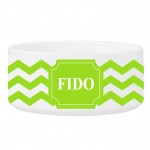 Colorful Classic Large Dog Bowl - Cheerful Chevron
