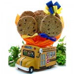 School Bus Cookie Gift Planter - 6 or 12 Gourmet Cookies