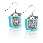 Born to Shop Charm Earrings in Silver